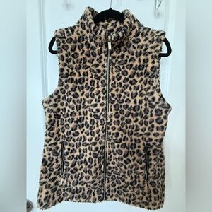 Calvin Klein Tan and Black Fleece Vest